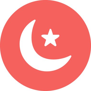 Ay ikonu vektör illüstrasyonu