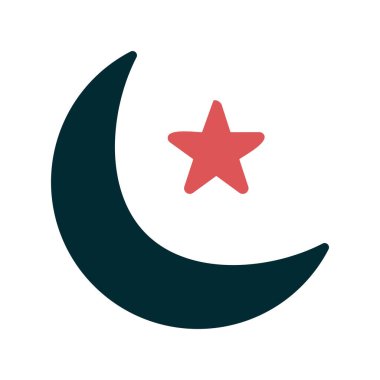 Ay ikonu vektör illüstrasyonu