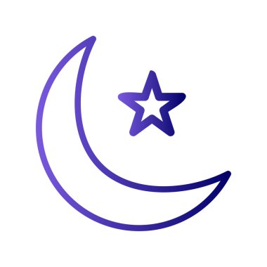 Ay ikonu vektör illüstrasyonu