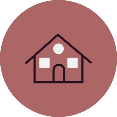 Ev simgesi, modern vektör illüstrasyon tasarımı