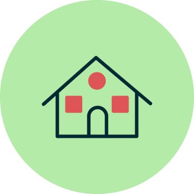 Ev simgesi, modern vektör illüstrasyon tasarımı