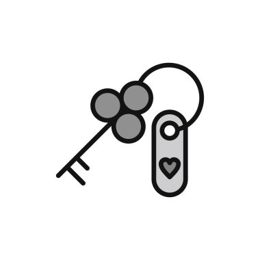 Anahtar simgesi vektör illüstrasyonu