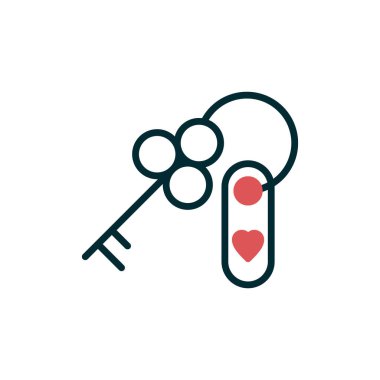 Anahtar simgesi vektör illüstrasyonu