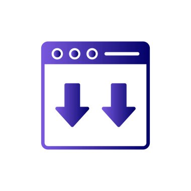 Ok simgesini indir. Gönderme düğmesi. düz tasarım biçimi.