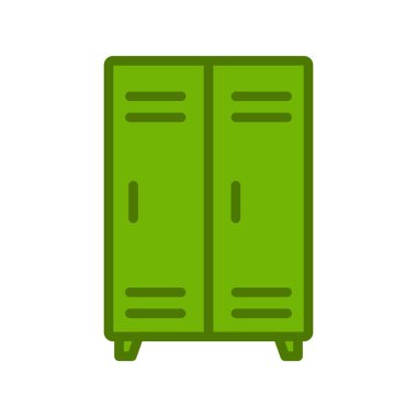 Kabine ikonu vektör illüstrasyonu