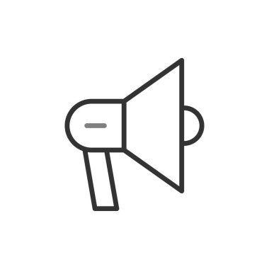 Megafon satırı simgesi, vektör çizim