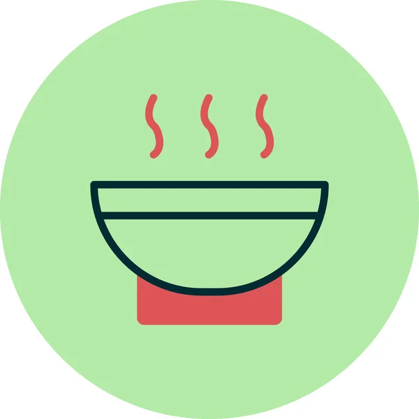 Soup Vector Glyph Icon — 스톡 벡터