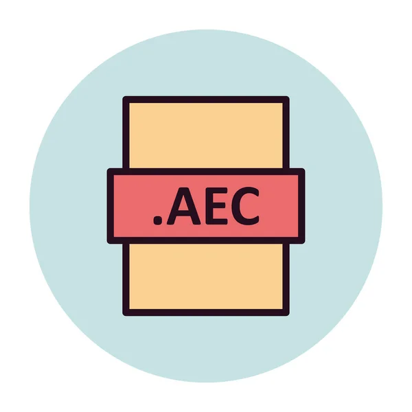Aec File Format Vector Illustration — Stockvektor