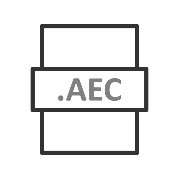 Aec File Format Vector Illustration — Archivo Imágenes Vectoriales