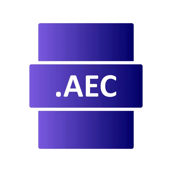 Aec File Format Vector Illustration — Vector de stock