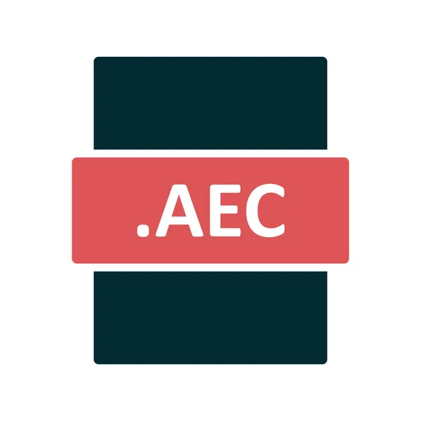 Aec File Format Vector Illustration — Stockový vektor