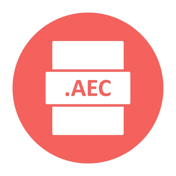 Aec File Format Vector Illustration — Archivo Imágenes Vectoriales