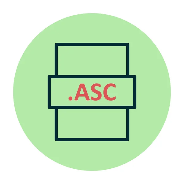 Asc File Format Vector Illustration — Stockvektor