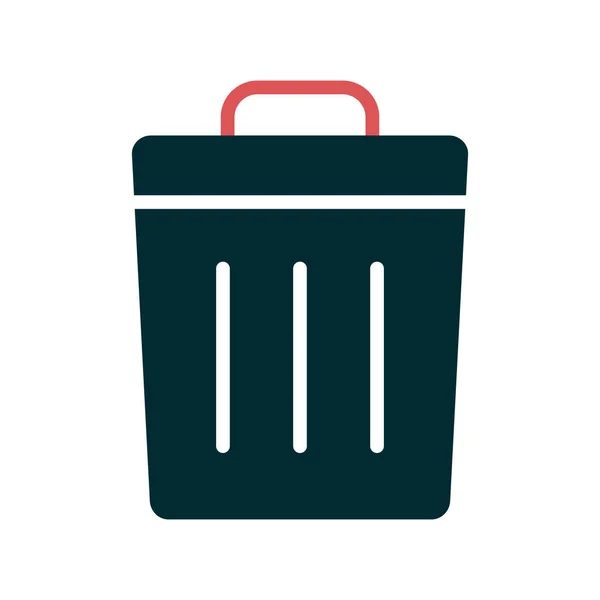 Mülleimer Symbol Einfache Illustration Von Mülleimer Vektorsymbolen Für Das Web — Stockvektor
