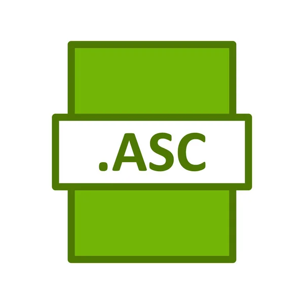 Asc File Format Vector Illustration — Stockvektor