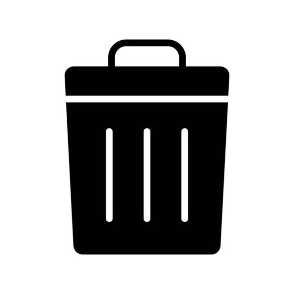 Mülleimer Symbol Einfache Illustration Von Mülleimer Vektorsymbolen Für Webdesign Isoliert — Stockvektor
