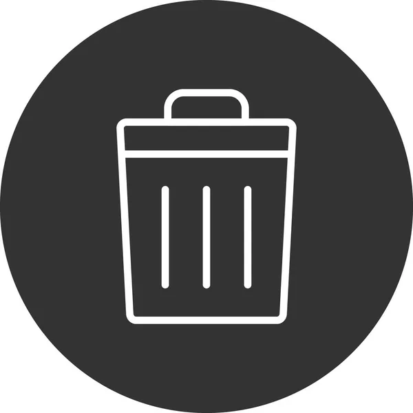 Vektor Illustration Des Trash Symbols — Stockvektor