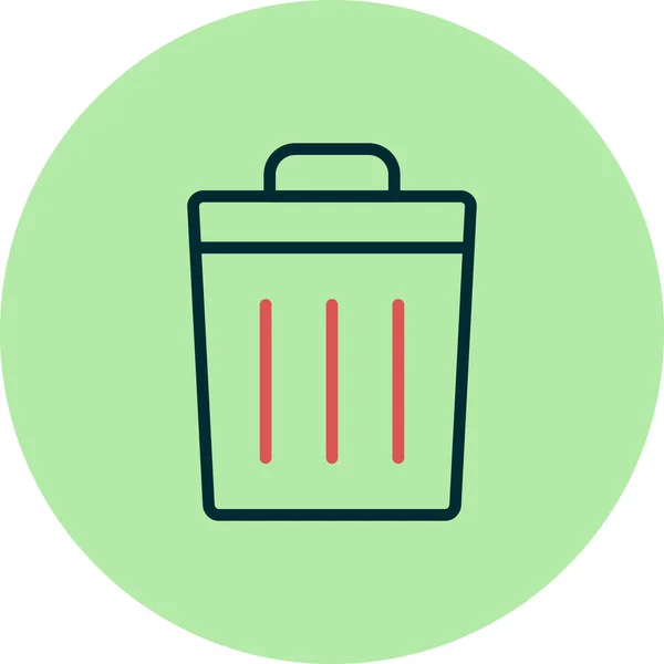 Vector Illustration Trash Can Icon — Stock Vector