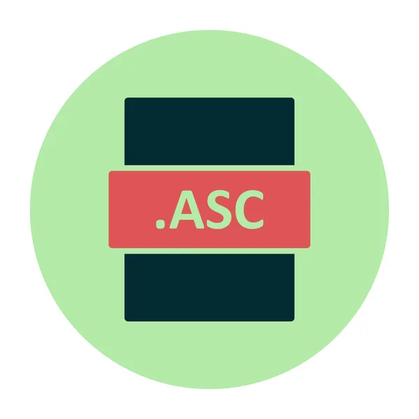 Asc File Format Vector Illustration — Stockvektor