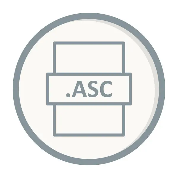 Asc File Format Vector Illustration — Archivo Imágenes Vectoriales