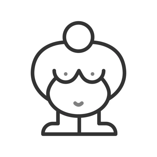 Woman Hat Line Icon Outline Vector Illustration — Archivo Imágenes Vectoriales