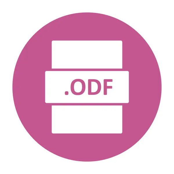 Odf File Format Vector Illustration — Archivo Imágenes Vectoriales