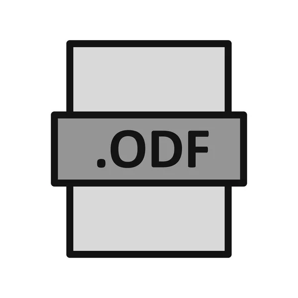 Odf File Format Vector Illustration — Stock Vector