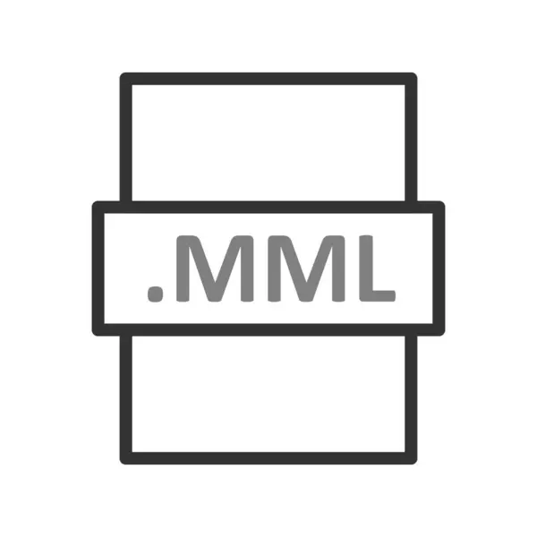 Mml File Format Vector Illustration — Stockvektor