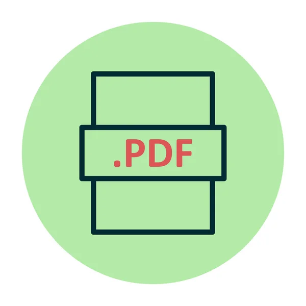 Pdf Formato Archivo Vector Ilustración — Vector de stock