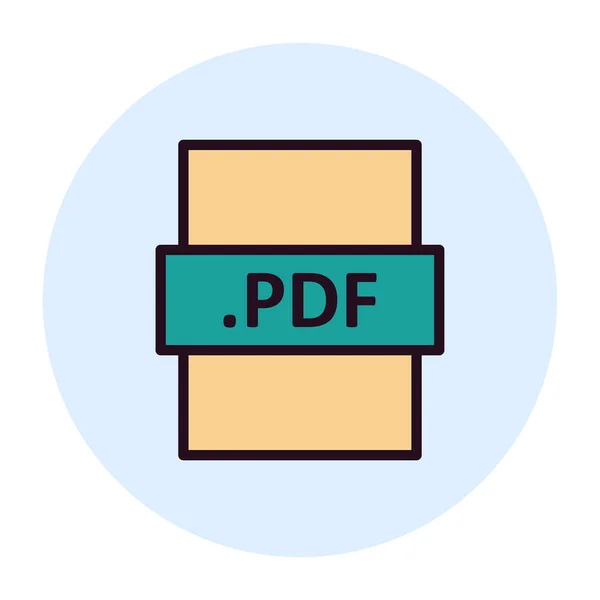 Pdf Formato Archivo Vector Ilustración — Vector de stock