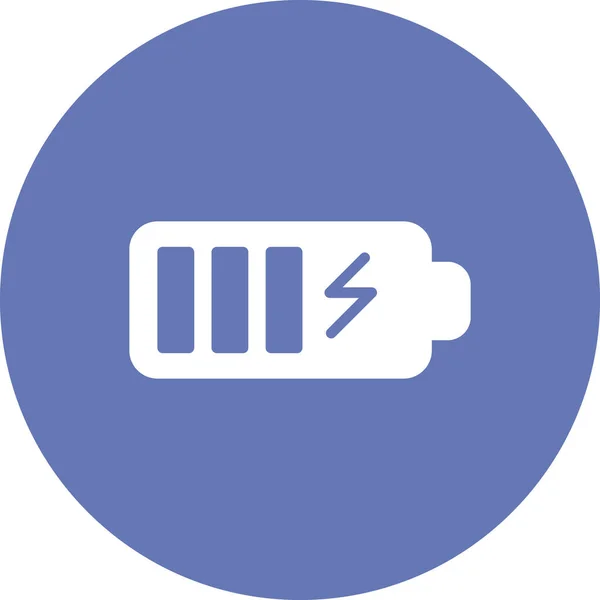 Batterie Web Symbol Einfache Illustration — Stockvektor