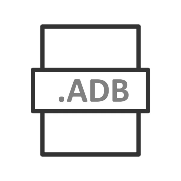 Adb File Format Vector Illustration — Stock Vector