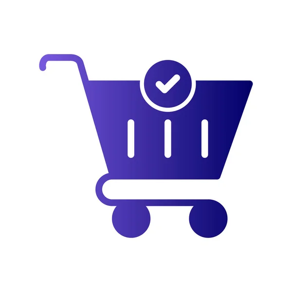 Shopping Cart Ikonen Webbutik Symbol Vektor Illustration — Stock vektor