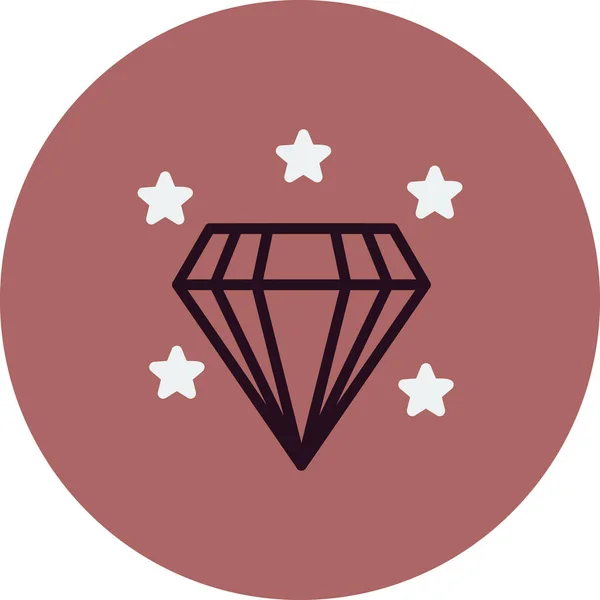 Diamant Webová Ikona Jednoduchá Ilustrace — Stockový vektor