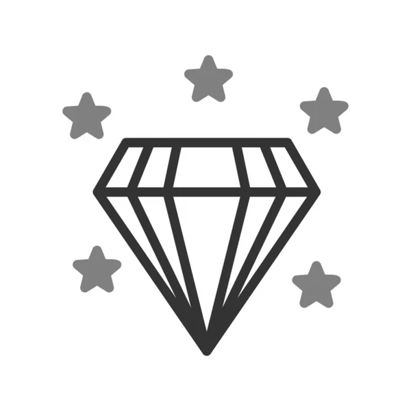 Diamante Ícone Vetor Ilustração —  Vetores de Stock