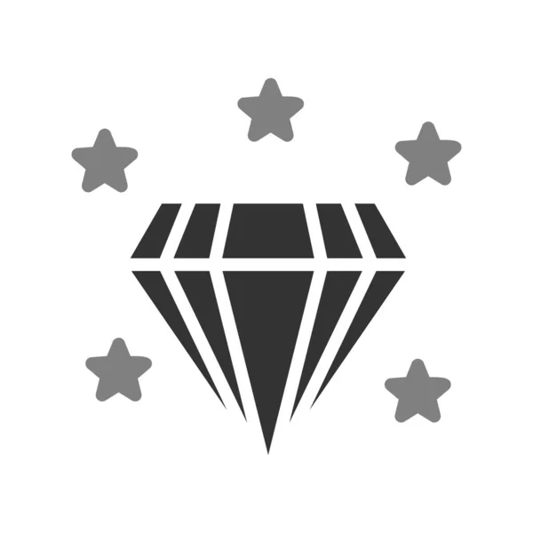 Diamant Symbol Vektor Illustration — Stockvektor