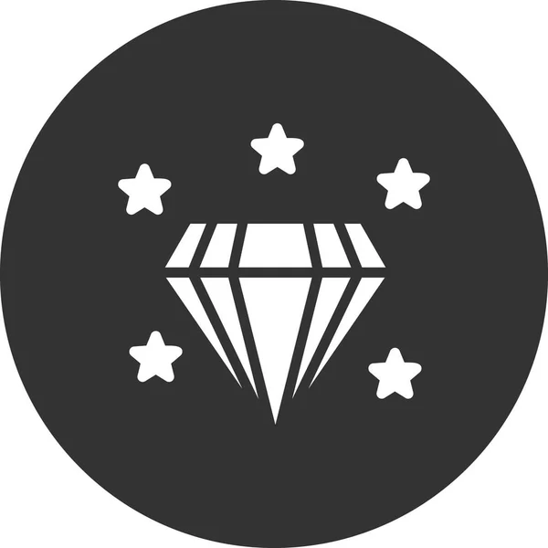 Vektor Illustration Eines Diamanten Symbols — Stockvektor