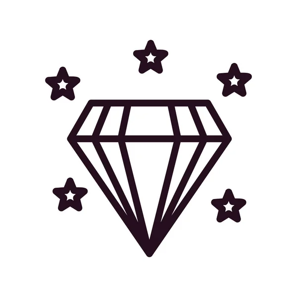 Diamant Symbol Vektor Illustration — Stockvektor