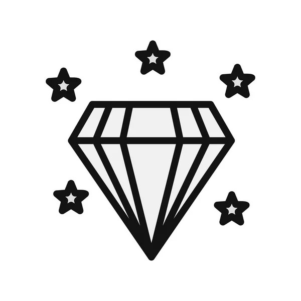 Diamant Symbol Vektor Illustration — Stockvektor