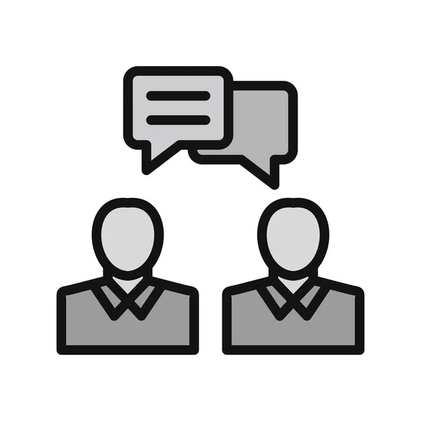 Conversation Icon Vector Isolated White Background Speech Bubble Transparent Sign — Image vectorielle