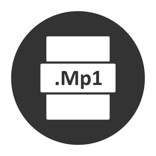Mp1 File Format Vector Illustration — Wektor stockowy