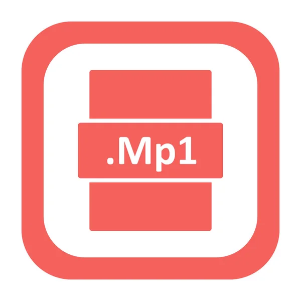 Mp1 File Format Vector Illustration — Stockvektor