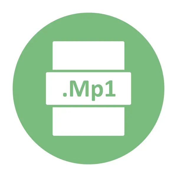 Mp1 Dosya Biçimi Vektör Illüstrasyonu — Stok Vektör