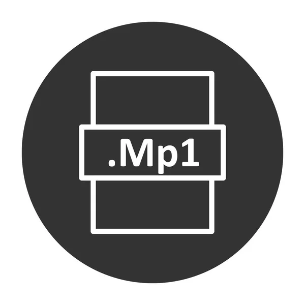 Mp1 File Format Vector Illustration — Wektor stockowy