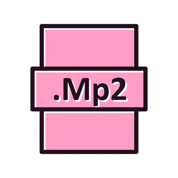 Vektorillustration Mp2 Dateiformat — Stockvektor