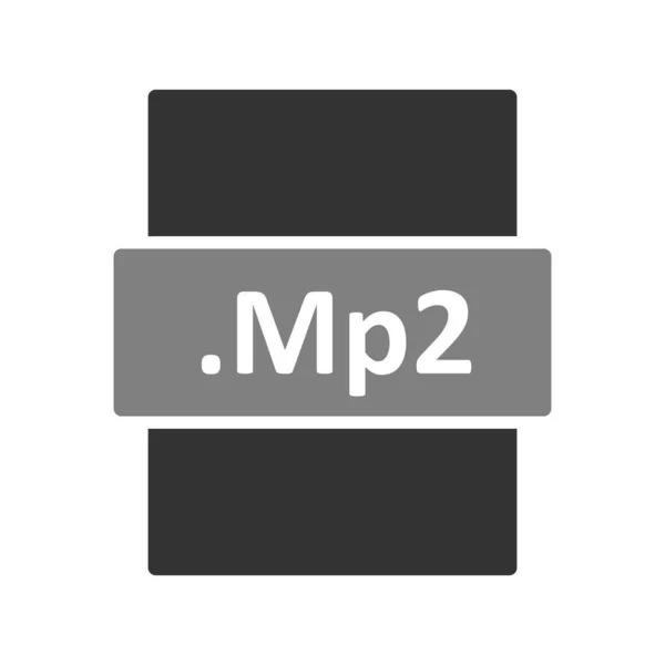 Mp2 File Format Vector Illustration — Vettoriale Stock