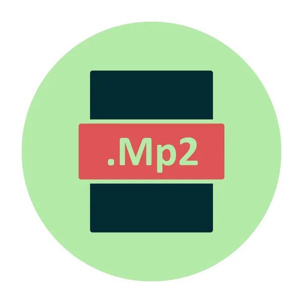 Mp2 File Format Vector Illustration — Stockvektor