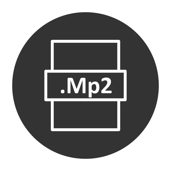 Mp2 Bestandsformaat Vector Illustratie — Stockvector