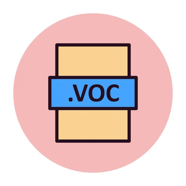 Voc File Format Vector Ilustration —  Vetores de Stock