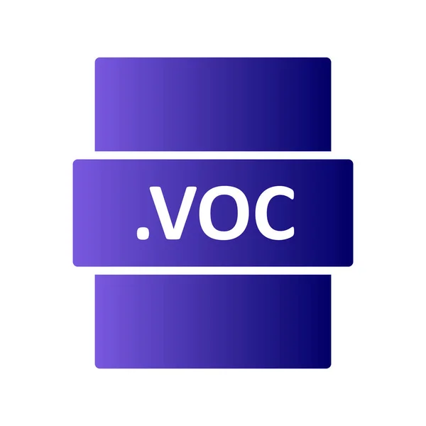 Voc File Format Vector Ilustration — стоковый вектор